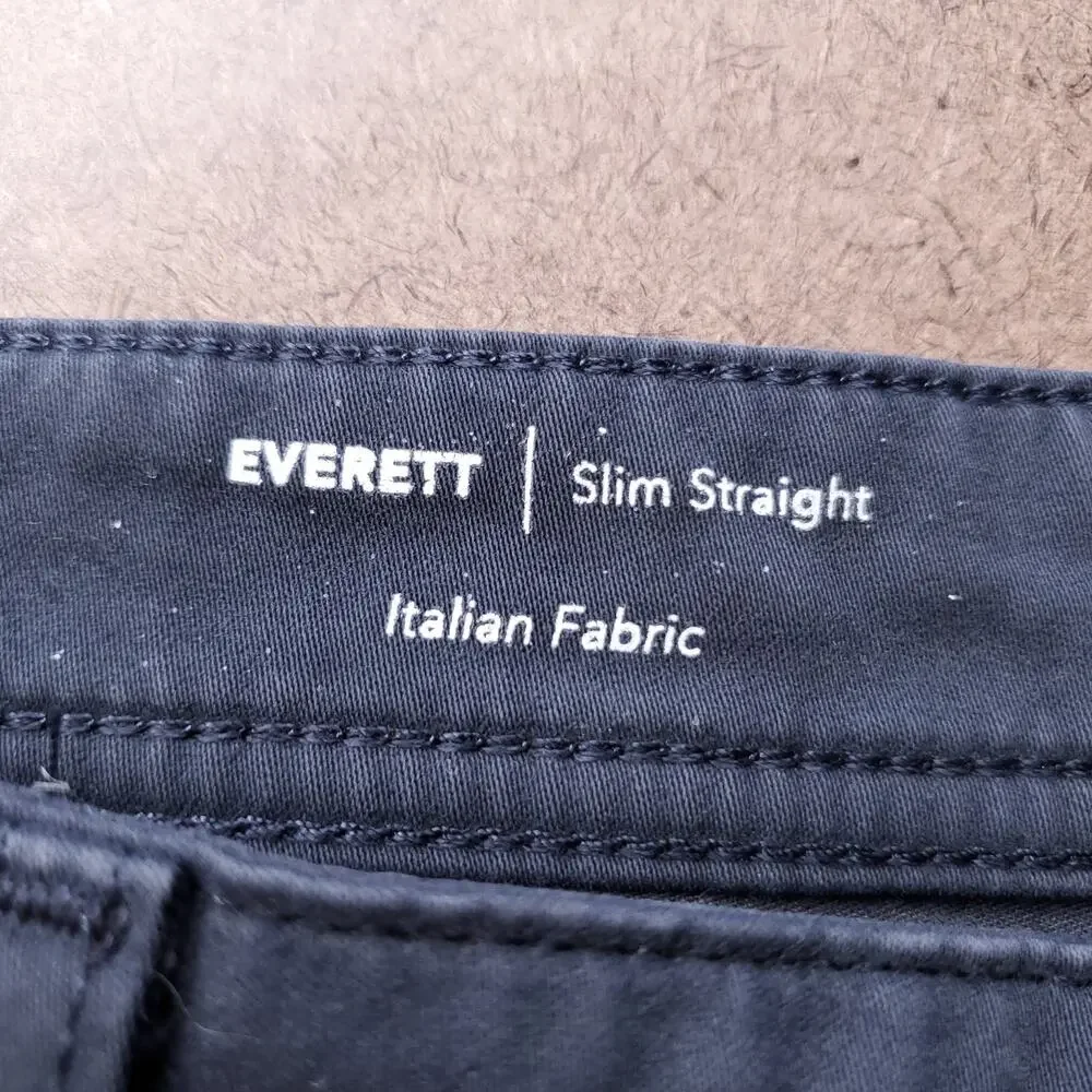 AG Everett Slim Straight Pants Men 35x32 Gray Green Stretch Italian Fabric